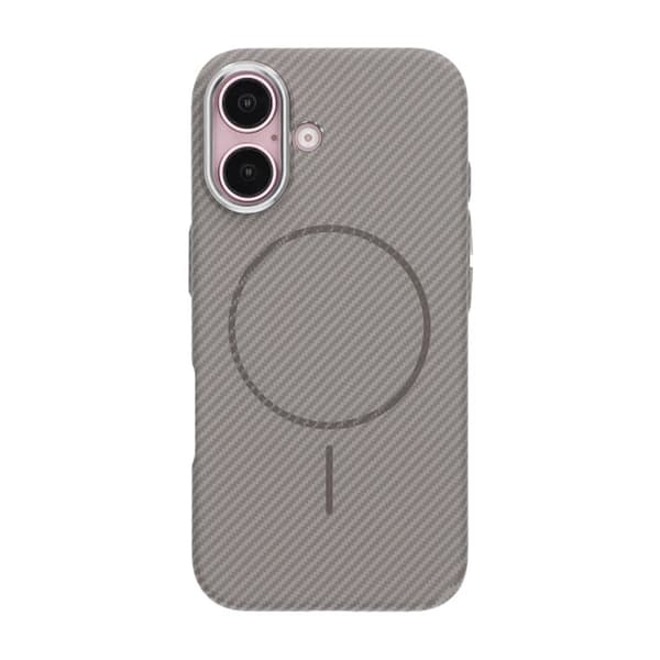 iPhone 16 Mobilcover Kulfibermønstret - Grå