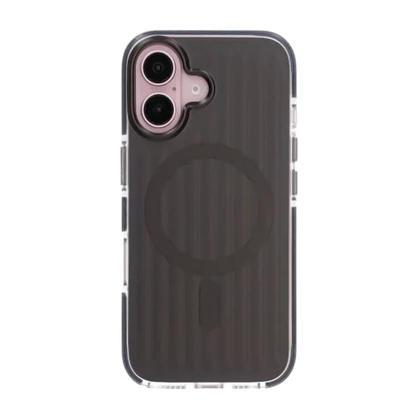 Mønstret TPU-cover til iPhone 16 med MagSafe - Sort