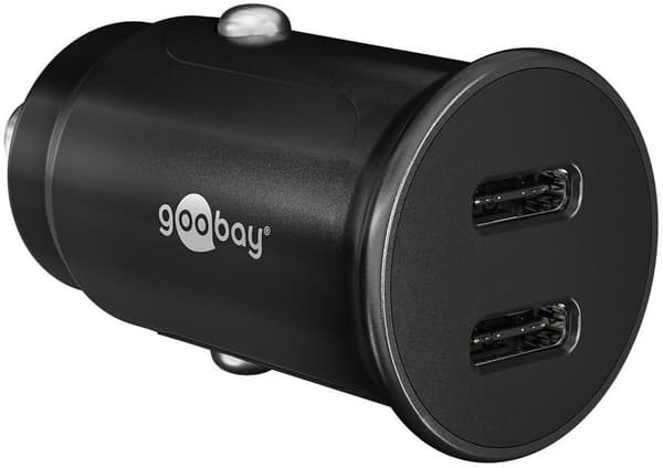 Goobay 2xUSB-C PD Hurtigoplader til Bil 30W