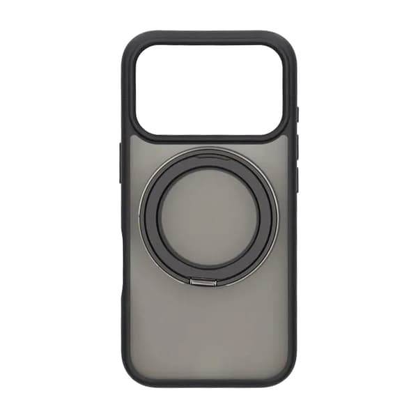 Mobilcover Roterende Magnetisk Stativ til iPhone 17 Pro - Sort