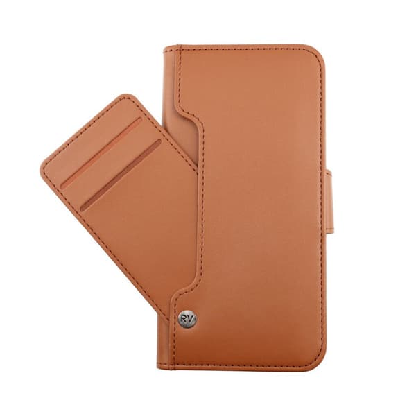 iPhone 13 Pro Max Plånboksfodral Extra Kortfack Rvelon - Guldbrun