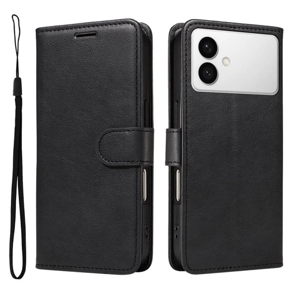 Samsung Galaxy S26 Edge Cover med bærestrop - Sort