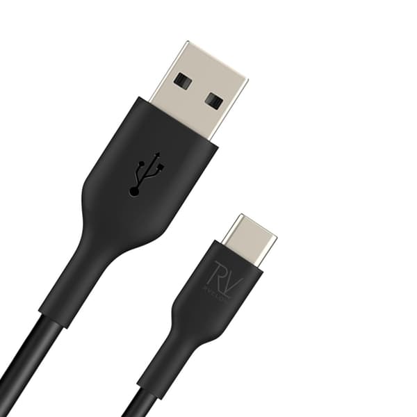 Rvelon USB-A–USB-C-kaapeli 1M_Musta