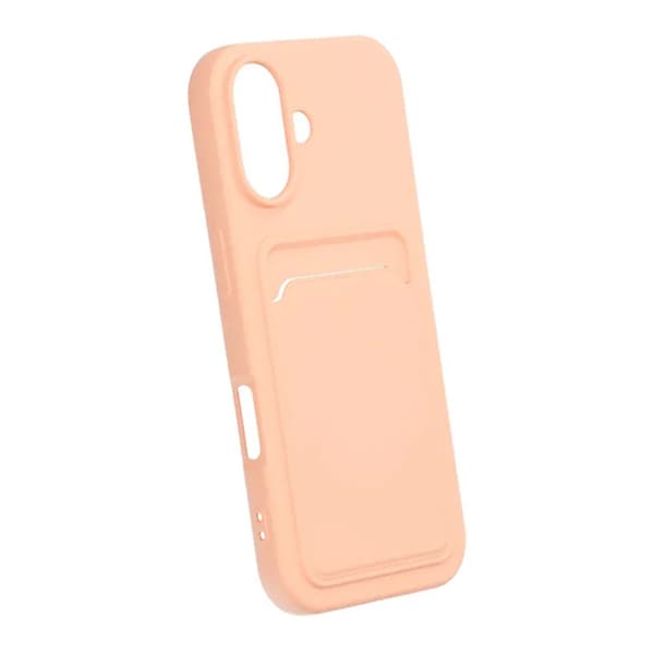 Silikonikotelo korttipidikkeellä iPhone 17 - Pinkki