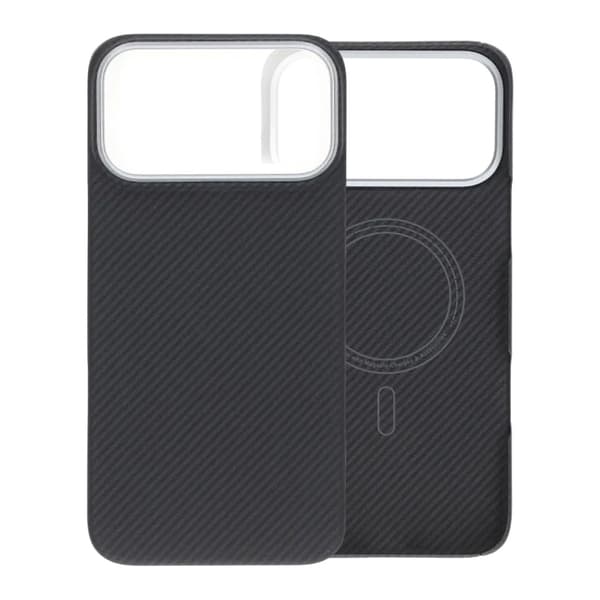 Kevlar Magsafe cover til iPhone 17 Pro Max - Sort med striber