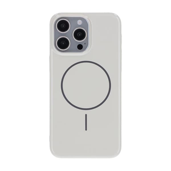 Blank design Magnetisk etui til iPhone 15 Pro Max Hvid