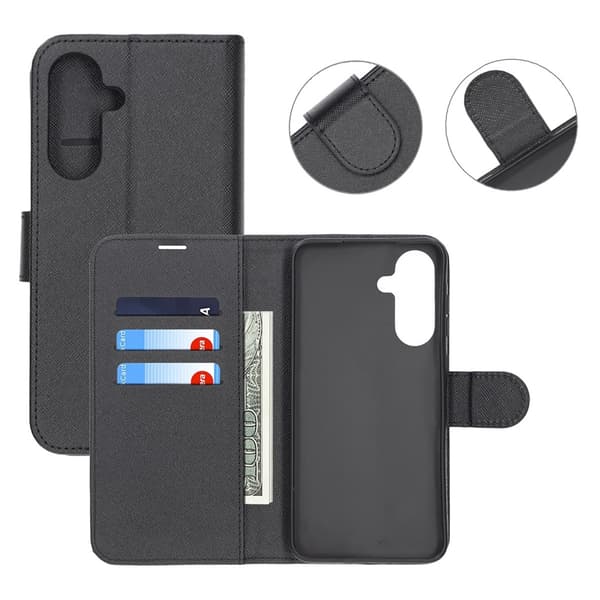 Samsung Galaxy A56 Pung Etui med Stativ - Sort