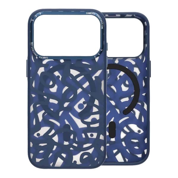 Mobiilikuori Magsafe graffitilla iPhone 17 Prolle - Sininen