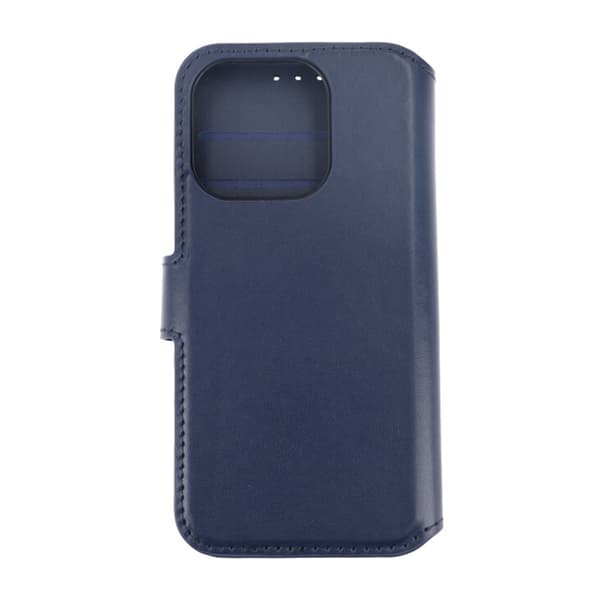 iPhone 15 Pro Plånboksfodral Läder Rvelon - Blå