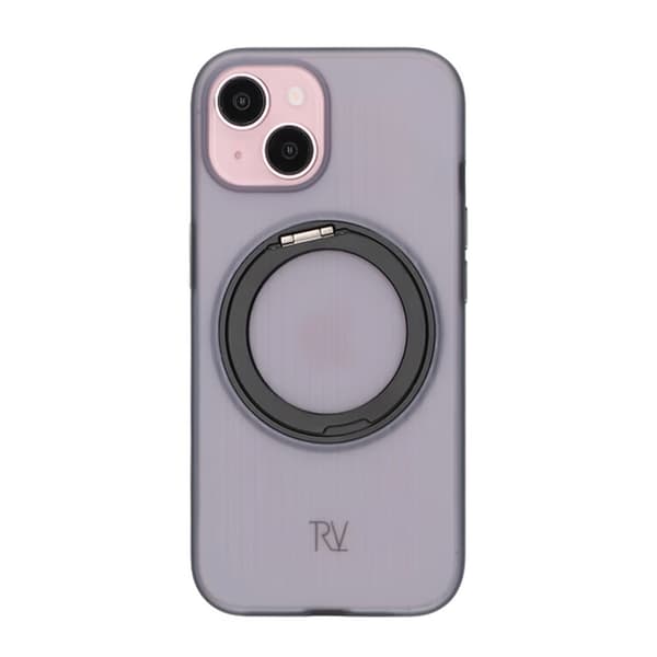 iPhone 15 Rvelon Cover Roterende Magnetisk Stativ - Sort