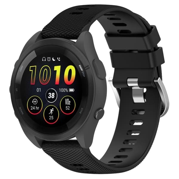 Garmin Forerunner 265 silikoninen kellon ranneke - Musta