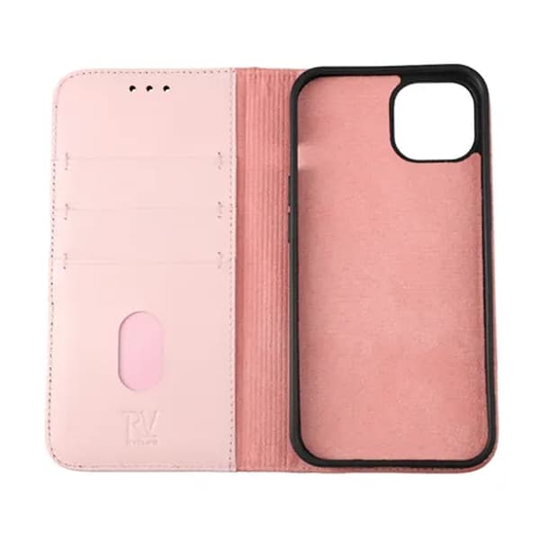 iPhone 12 Pro Max Plånboksfodral Läder Rvelon - Rosa