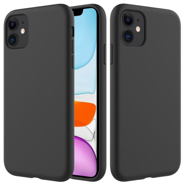 iPhone 11 Silikonikuori - Musta