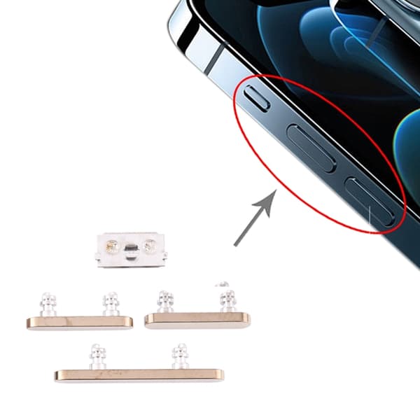 iPhone 12 Pro/12 Pro Max Sidoknappar - Guld