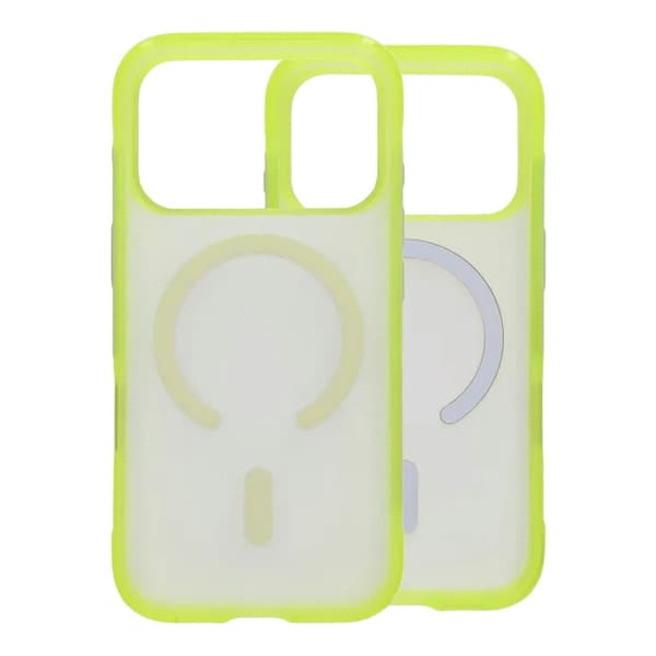 Matte Magnetic Shockproof Airbag  Case For iPhone 17 Pro Yellow