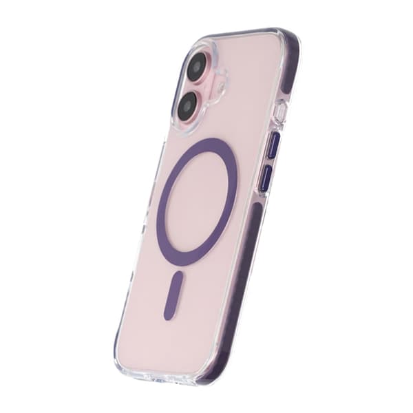 iPhone 16 Mobilcover Magnet Dobbelt Beskyttelse - Lilla