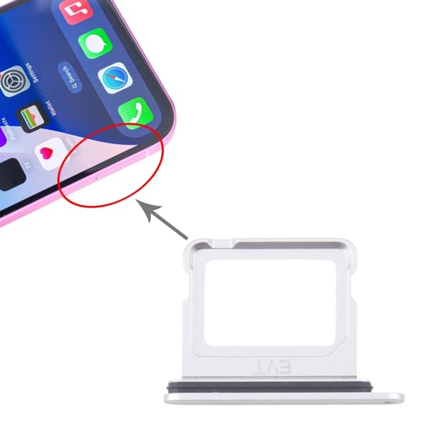 iPhone 16/16 Plus SIM-kortholder - Hvid