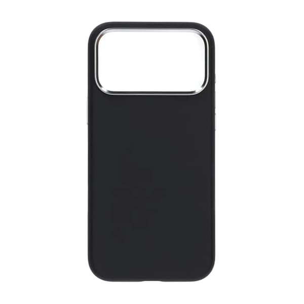 Vegansk læder magnetisk etui til iPhone 17 Pro Max sort