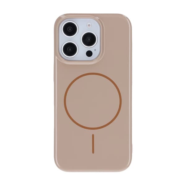 Blankt design magnetisk cover til iPhone 16 Pro Guld