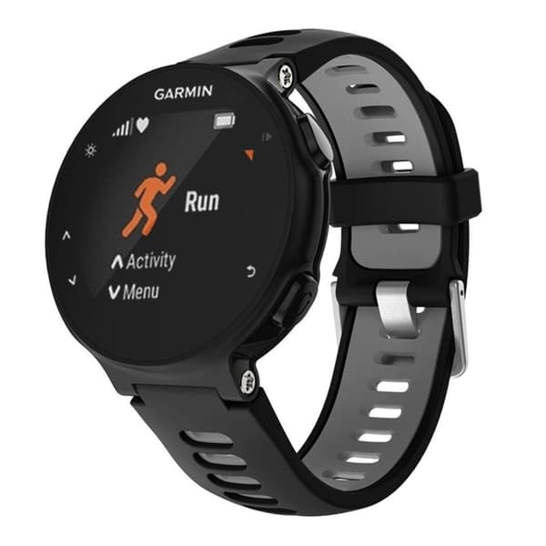 Garmin Forerunner 735 / 735XT Silikoninen kaksivärinen ranneke - Harmaa
