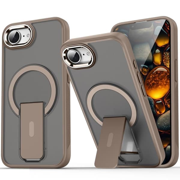 iPhone 17e/16e MagSafe Cover med Stand - Guld