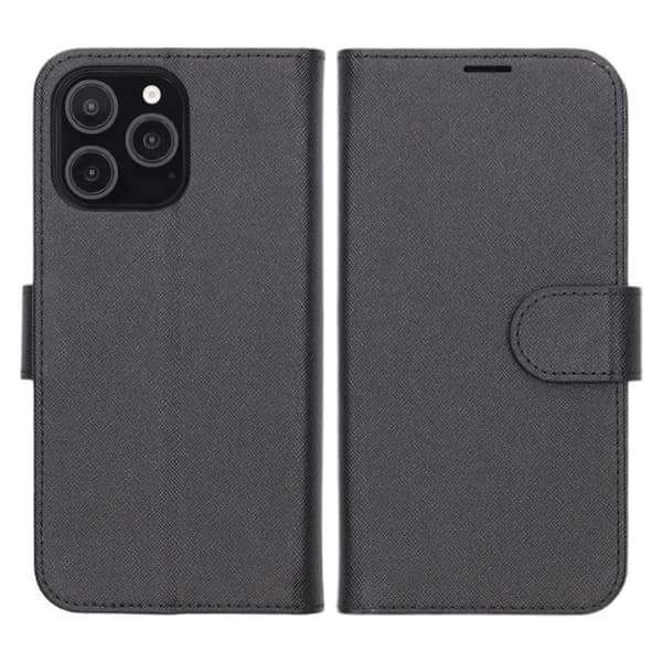 iPhone 16 Pro Max Pung Etui med Stand - Sort