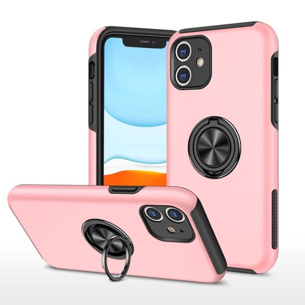 iPhone 11 cover med ringholder - Pink