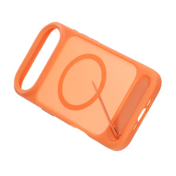 Black Feather Inclined Bracket Magnetic Case - iPhone Air Orange