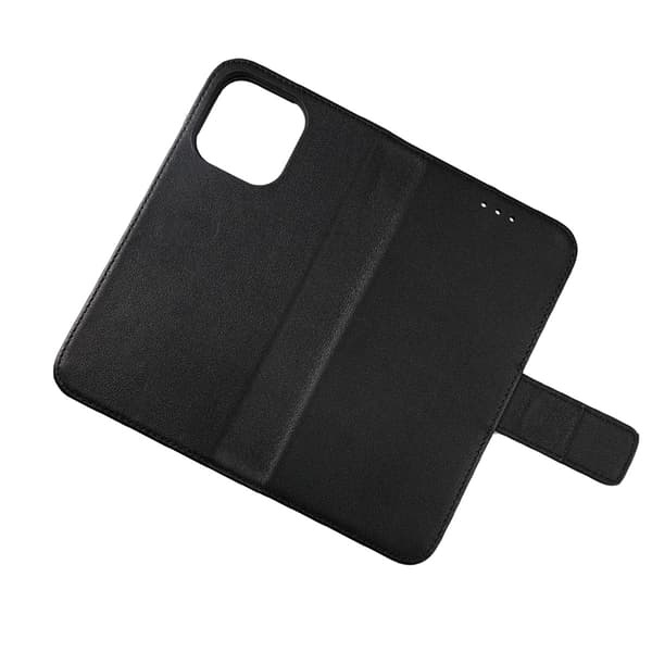 iPhone 12/12 Pro Plånboksfodral Läder Rvelon - Svart