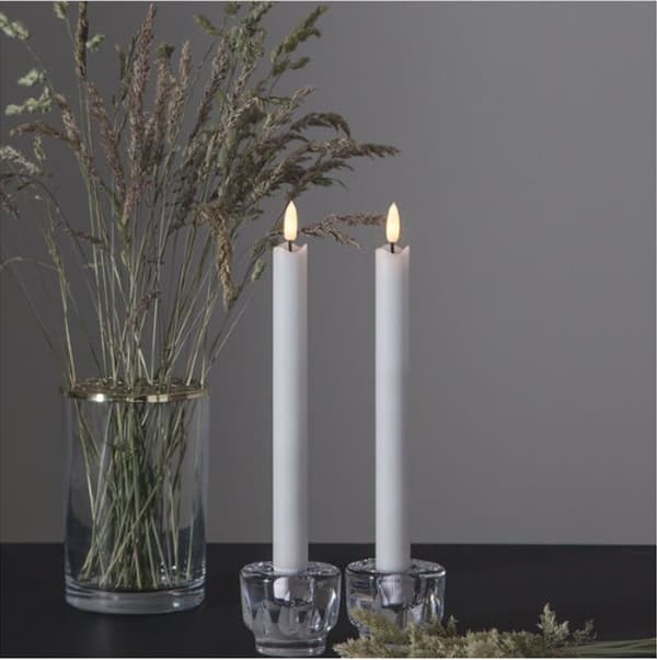 LED ANTILJUS FLAMMA / 2-pack / 23 cm / Batteri / timer