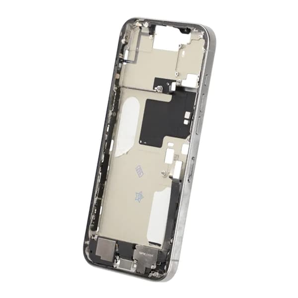 Mellemramme med smådele til iPhone 16 Pro Max - Hvid Titanium OEM