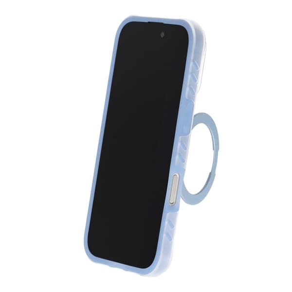Matt Mobilskal med ringstativ för iPhone 16 Pro Max - Blå