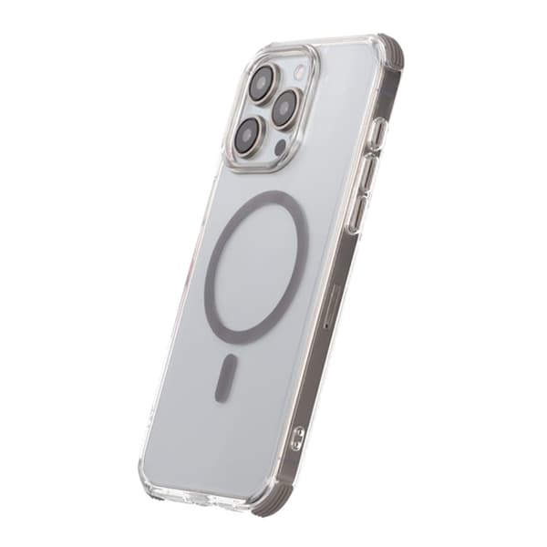 iPhone 15 Pro Max Rvelon Mobilskal Magnet med Kantskydd - Grå