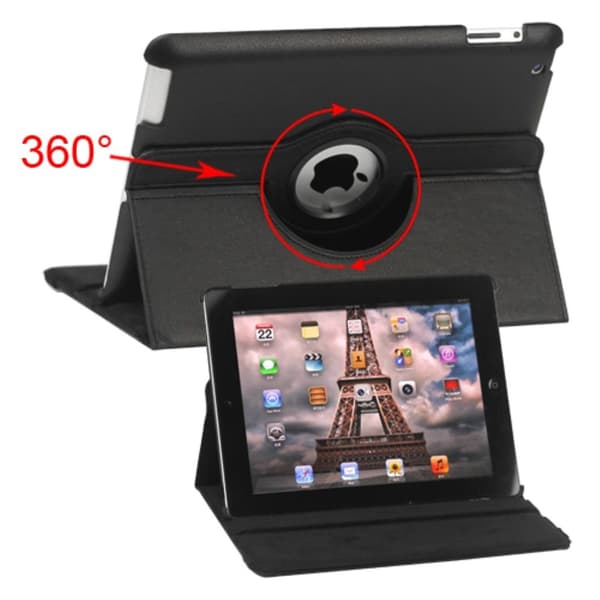 Rotérbart cover til iPad 9.7\" 4/3/2 - Sort