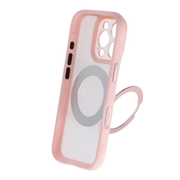 Etui med roterbart MagSafe-stativ til iPhone 16 Pro Max - Rosa