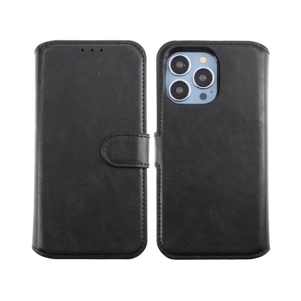 iPhone 13 Pro Plånboksfodral Magnet Rvelon - Svart