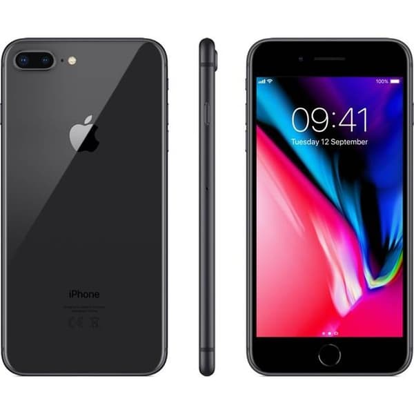 iPhone 8 Plus 64GB - 1 års garanti brugt - Sort