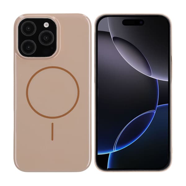 Blankt design Magnetisk Cover Til iPhone 16 Pro Max Guld