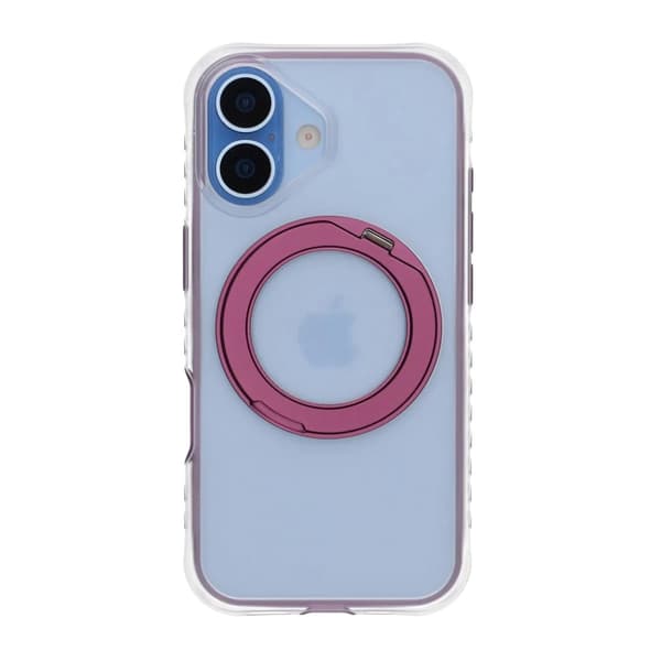 Mat Mobilcover med ringstativ til iPhone 17 - Lilla
