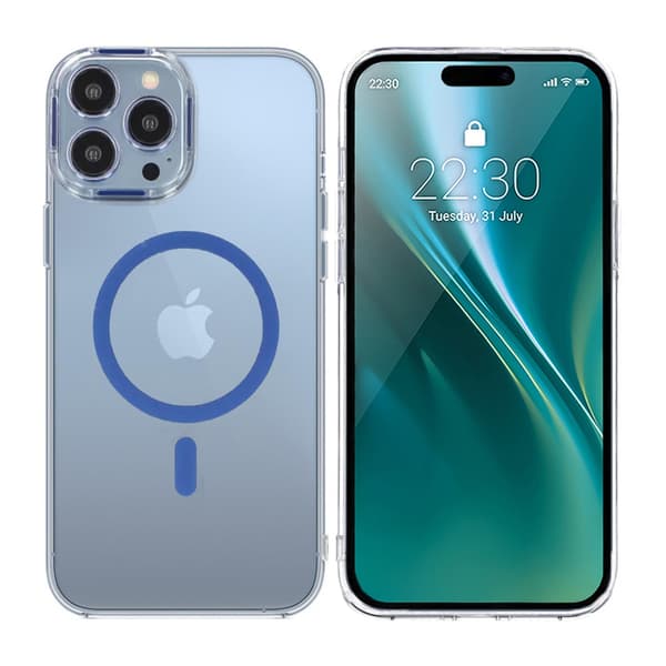 iPhone 14 Pro Max Stødsikkert Cover Magnetisk - Blå