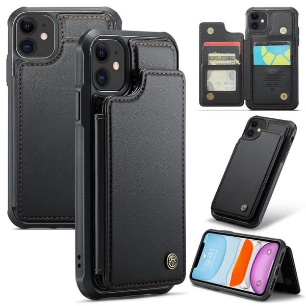 CASEME iPhone 11 etui med 5 kortpladser - Sort