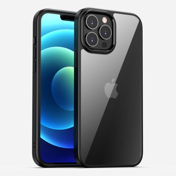 IPAKY Drop-Proof Gennemsigtigt Cover til iPhone 13 - Sort