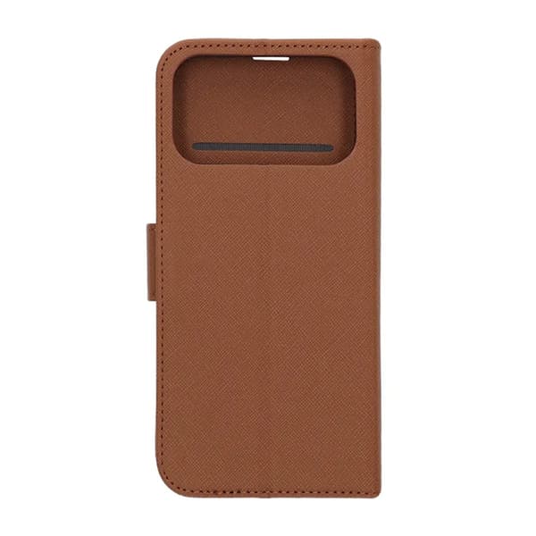 Plånboksfodral med stativ till iPhone 17 Pro Max - Brun