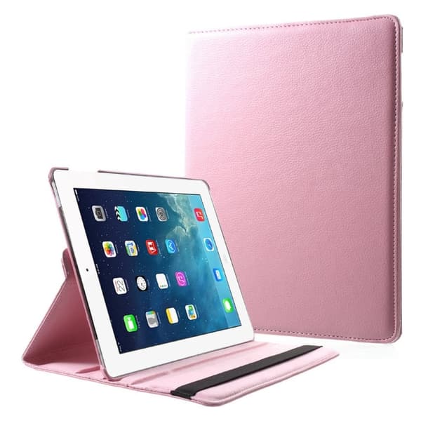 iPad 9.7\" 4/3/2 cover med roterbart stativ - Pink