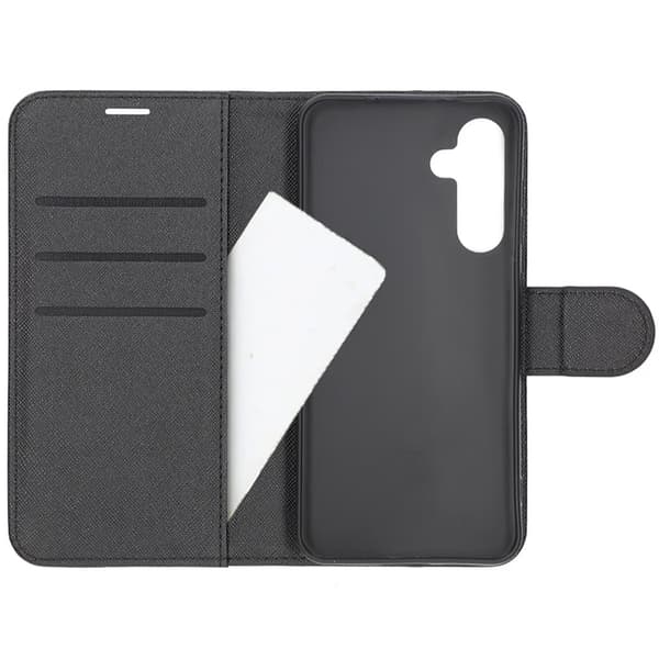 Flip Stand Læderpung Etui til Samsung A16 Sort
