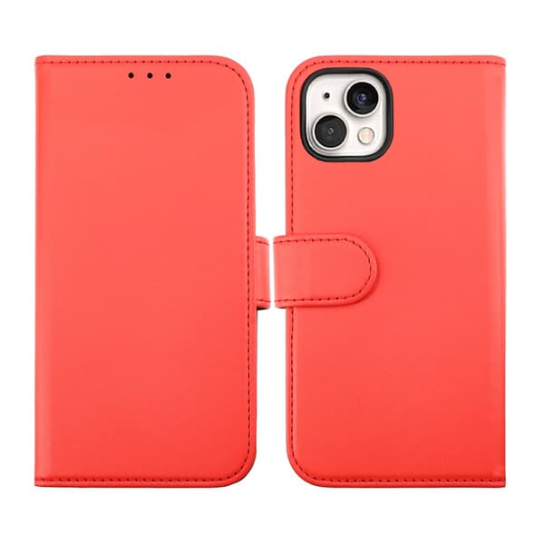 iPhone 14 Plus Plånboksfodral Magnet Rvelon - Röd