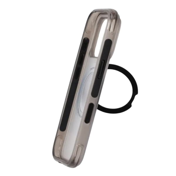 Mat MagSafe-cover med ringstativ til iPhone 17 Pro Max og 18 Pro Max - Sort
