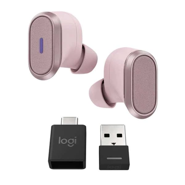 Logitech Zone True Wireless InEar Headphones with Active Noise Cancellation ANC  Rose
