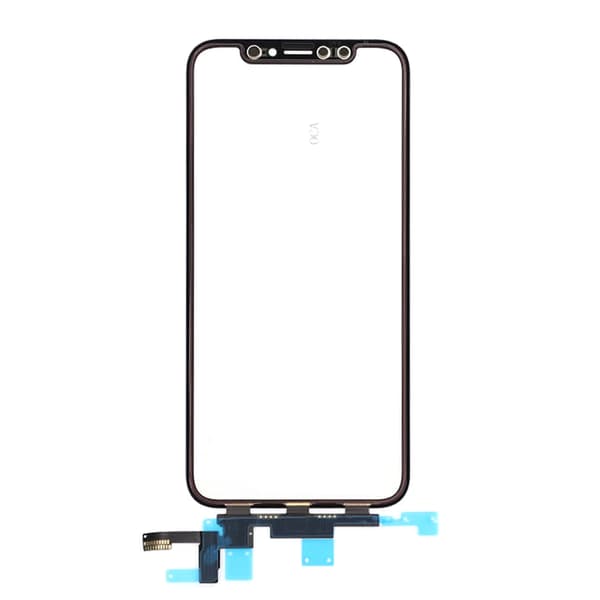 iPhone X lasinäyttö digitointilaitteella ja OCA:lla