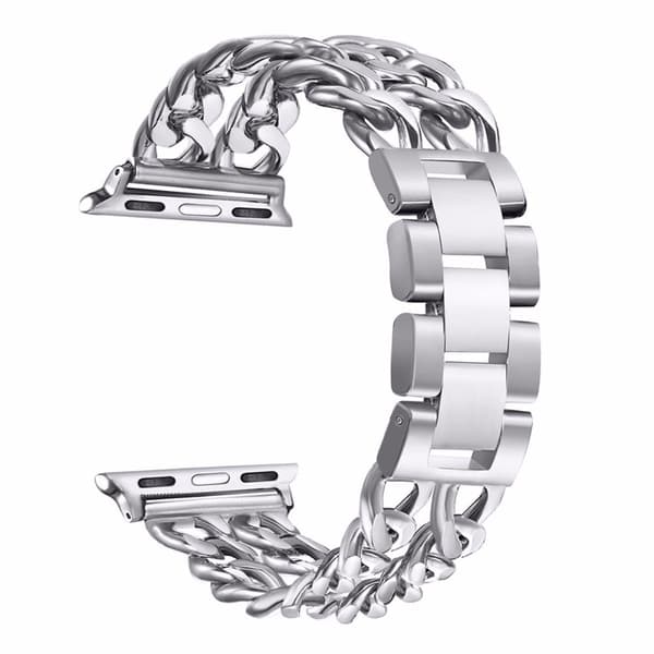 Apple Watch 42/44/46/49mm Urrem med kædedesign - Sølv